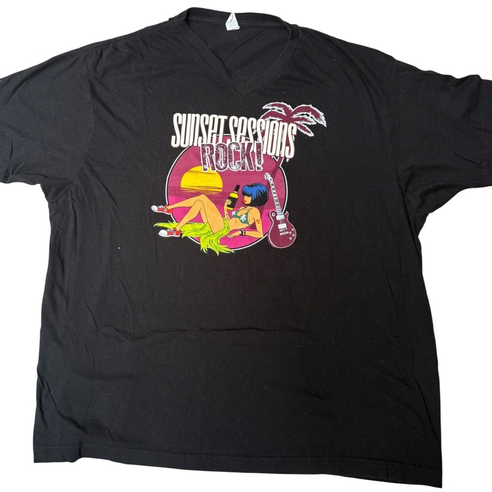 Sunset Sessions ROCK 2013 Collectors Tee Shirt Black Sammy Hagar XL